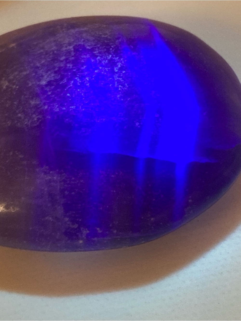 Deep Purple Fluorite Palm Stone Polished Gemstone - Picture 2 of 8